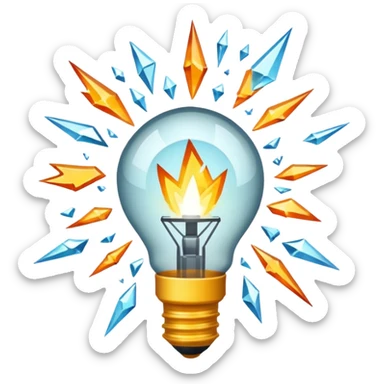 exploding spotlight sticker