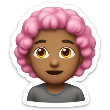 nube color rosado sticker