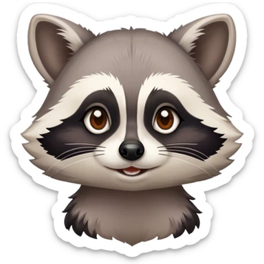 coquette raccoon  sticker