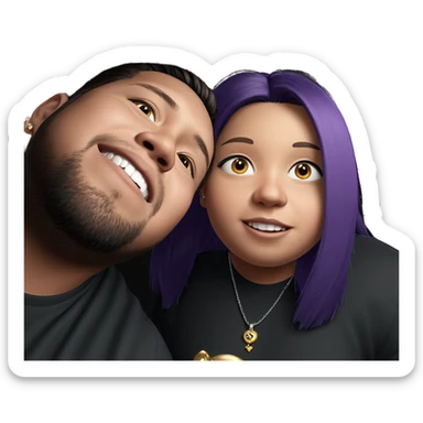 girl and boy with jewelry sticker