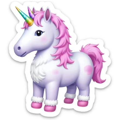 Unicorn with pink crocs sticker
