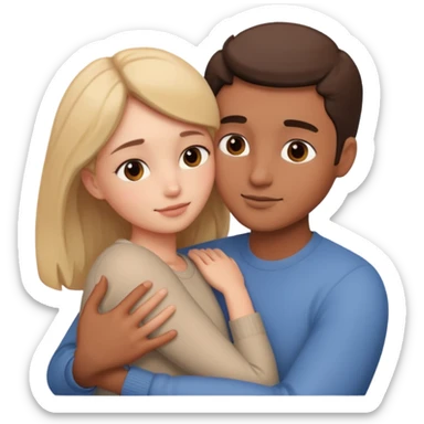 A couple having intimate love sticker