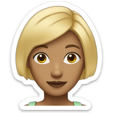 woman with blond short haircut sticker