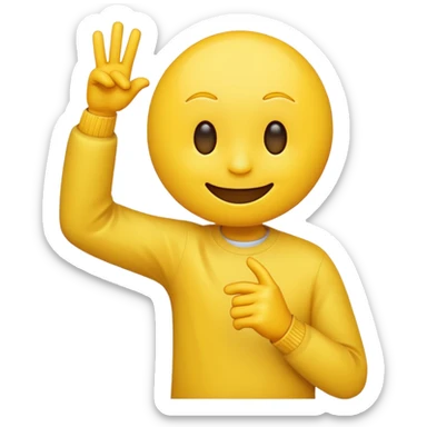 A dabbing emoji sticker