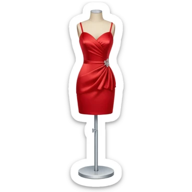dress mannequin with tiny red dresss sticker