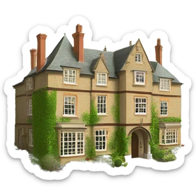 19th century English manor house with garden sticker