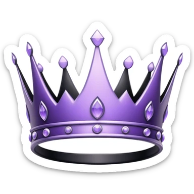 Lavender and black crown sticker