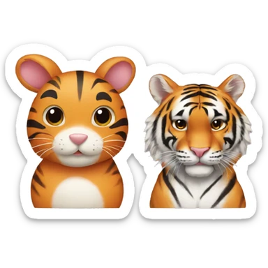 bunny and tiger sticker