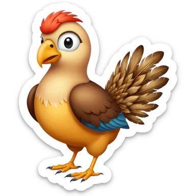 High resolution of   realistic full body bird distorted , no extra hybrid sticker