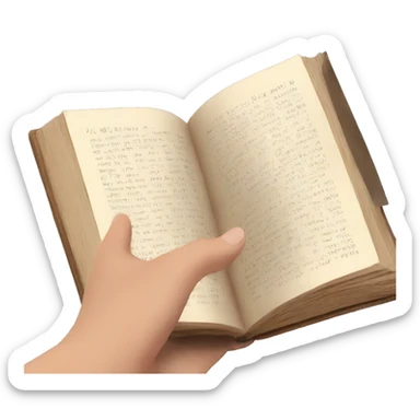 hand holding a book sticker