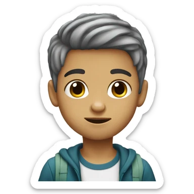 kid with tourettes who has short hair and is south african lightskin sticker