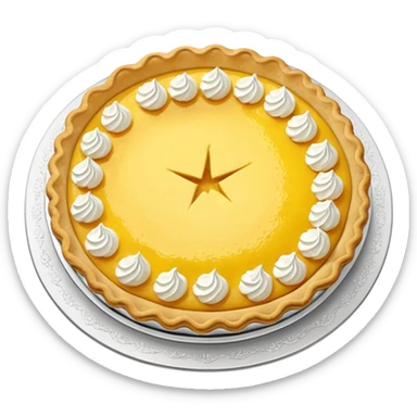 lemon pie viewed from above sticker