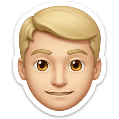 sneaky guy with a smirk sticker