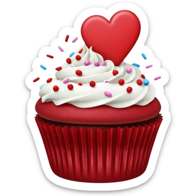 valentine’s day cupcake sticker