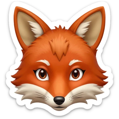 a fox who says no sticker