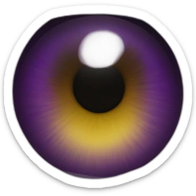 a very powerful male eye with a deep violet iris showing serious emotion and a pure white sclera that looks asian sticker