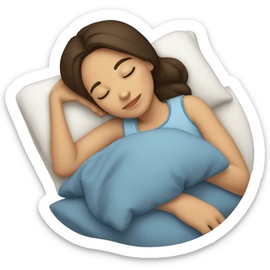 Brunette girl sleepin sticker