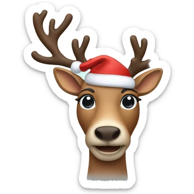 Christmas reindeer sticker
