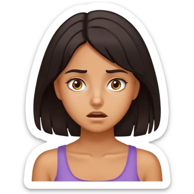 Pretty tanned girl, stressed out sticker
