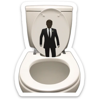 Macron sur des toilettes sticker
