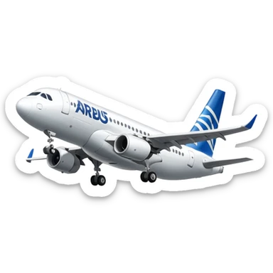 Airbus A320 of Airbus company sticker