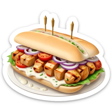 Chicken kebab pita sandwich  sticker