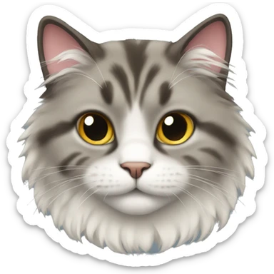 fluffy cat sticker