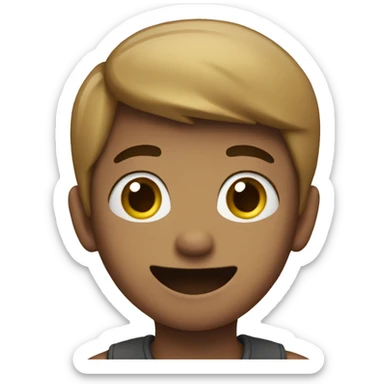 a boy signaling welcome everyone sticker