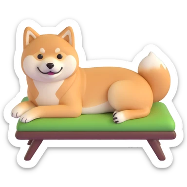 shiba inu relaxing sticker