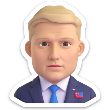 portrait of Robert Fico, Prime Minister of Slovakia sticker