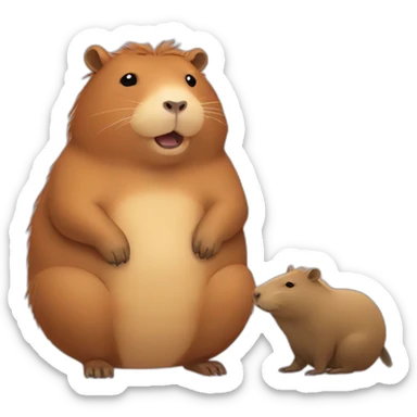 Capybara and a gut sticker