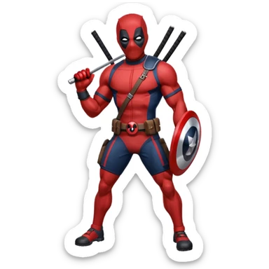 Deadpool with New England Patriots sticker