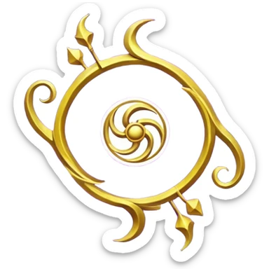 Wiz 101 casting sigil purple and yellow inspired storm magic  sticker