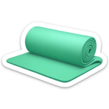 Gym mat for yoga mint green color sticker