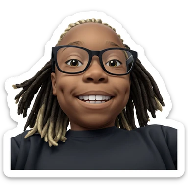 smiling boy in glasses indoors sticker