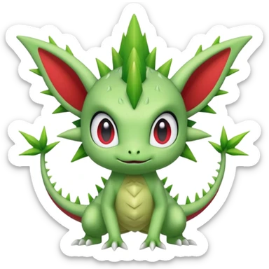 Ugly Fey Toony Celebi-Shaymin-dragon sticker