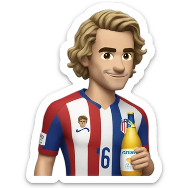 Griezmann drinking bombilla mate sticker