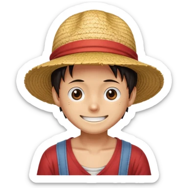 Luffy smiling sticker