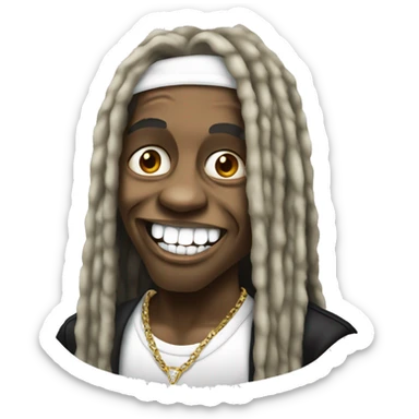 Lil Wayne with diamond teeth   sticker