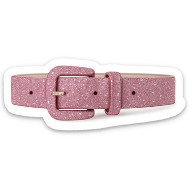 girly sparkling belt, pink color, no background sticker