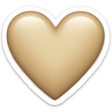 Beige heart sticker