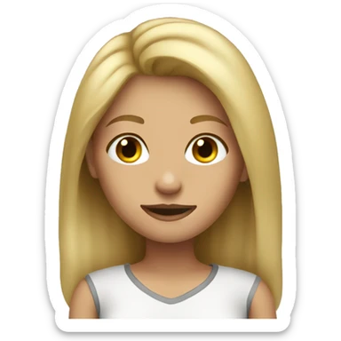 dirty blonde girl sticker