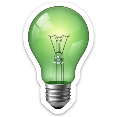 light bulb with a check mark next to it sticker