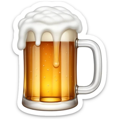 Tsingtao beer mug with foam sticker