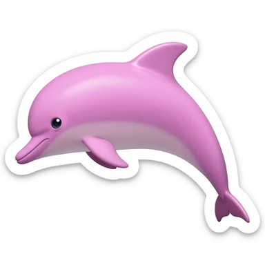 Pink dolphin sticker