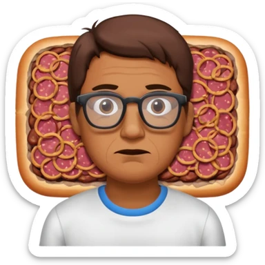 man with SPAM meat GLASSES  sticker