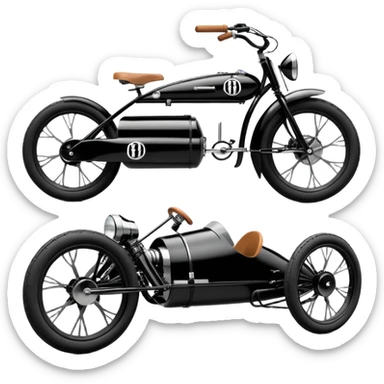  1931 Bugatti storm trooper’s electric cyclekart with advanced rugged independent suspension, power steering and disc brakes  sticker