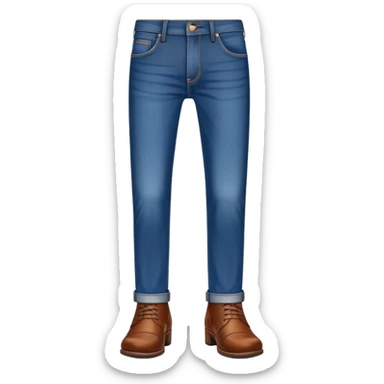 jeans and brown shoes sticker