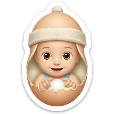 funny egg funny newborn sticker