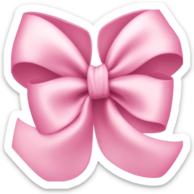 light pink ribbon bow sticker